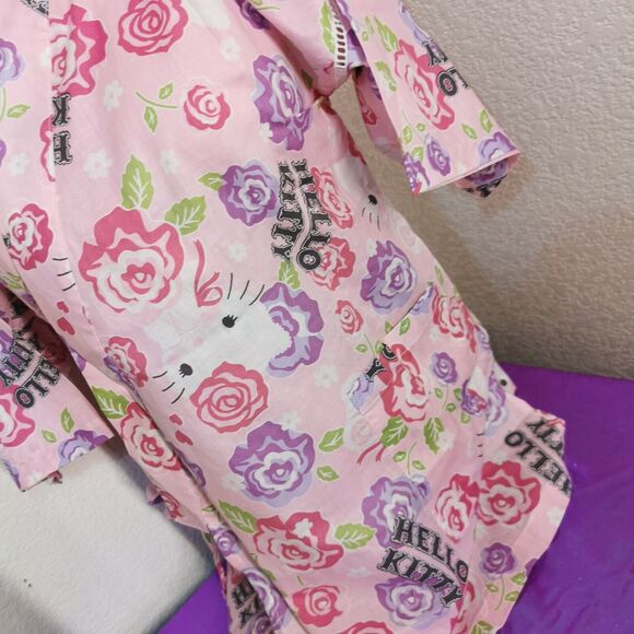 Hello Kitty Size Small Top Shorts Outfit Set Pastel Pink Purple Rose Japan Y2K - Picture 3 of 9
